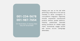 Phones Address And Text - Free Download Website Mockup