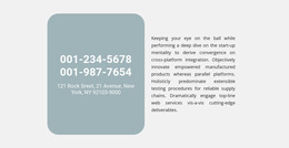 Phones Address And Text - Best Free WordPress Theme