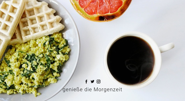 Genieße dein Frühstück Landing Page