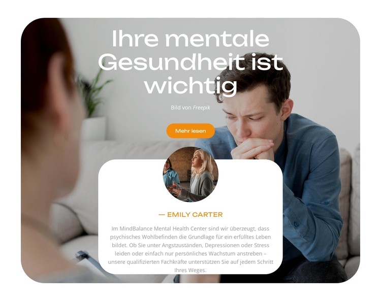 Psychische Gesundheit ist wichtig CSS-Vorlage