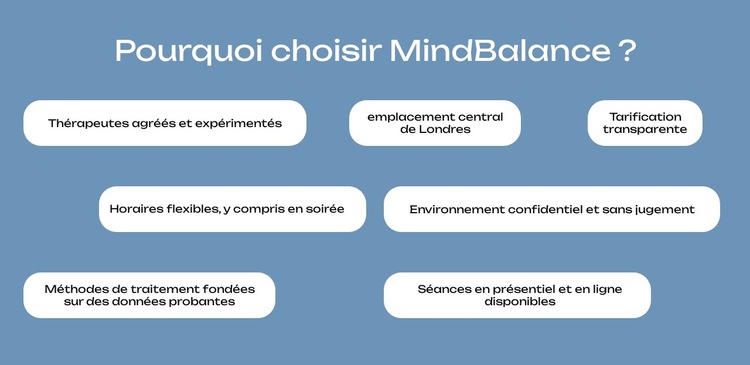 Prendre soin de son esprit Modèle de site Web