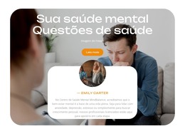A Saúde Mental Importa. Modelo HTML