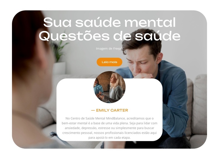 A saúde mental importa. Tema WordPress