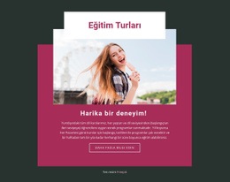 Eğitim Turları Için Bir Sayfa Şablonu