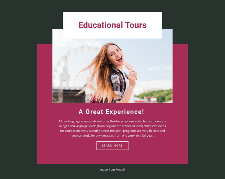 Educational tours Web Design