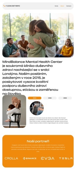 Profesionální duševní péče HTML Šablony