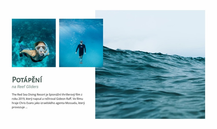 Potápění Šablona webové stránky
