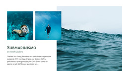 Submarinismo - Plantilla De Diseño De Sitio Web