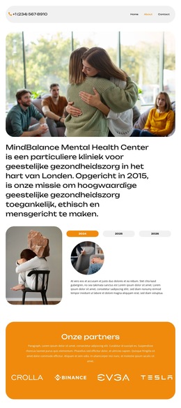 Professionele geestelijke gezondheidszorg Website sjablonen