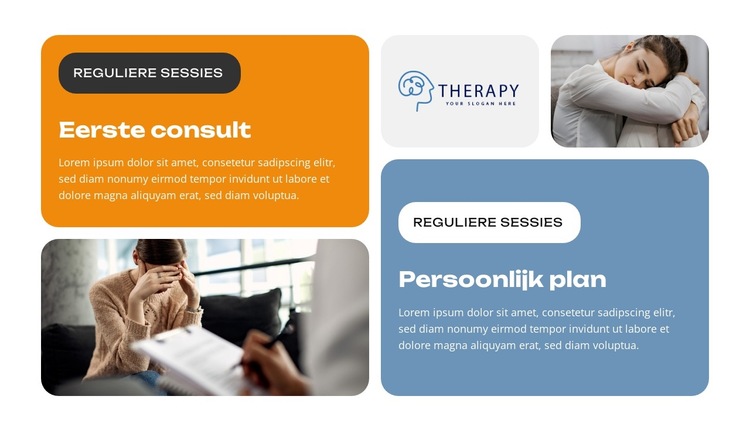 Genezing begint hier Website sjabloon