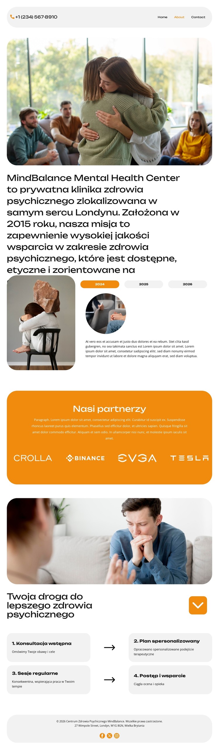 Profesjonalna opieka psychiatryczna Szablon CSS