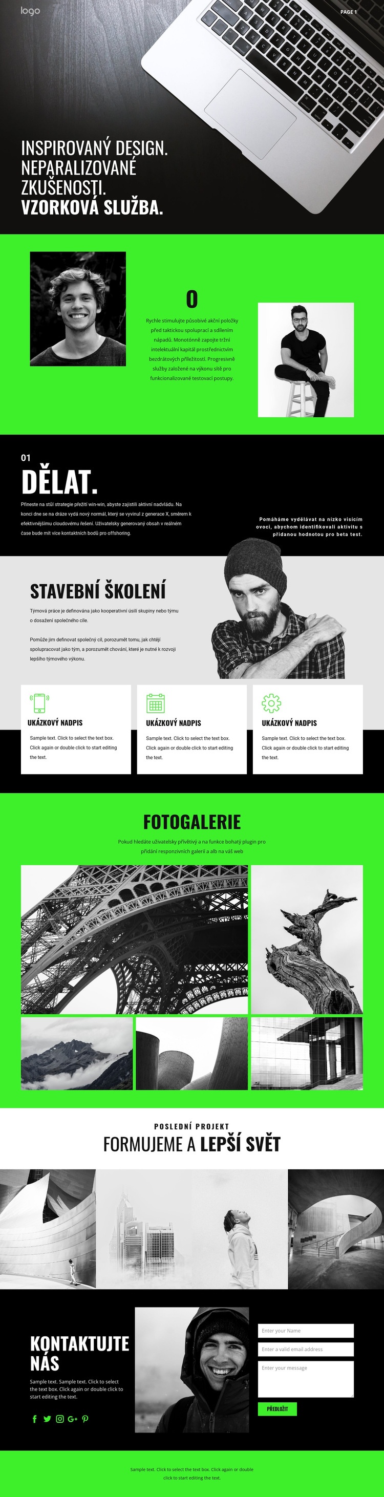 Inspirované obchodní služby Šablona HTML