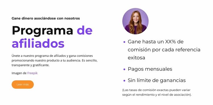 Herramientas y recursos para afiliados Plantilla Joomla