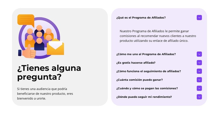 Asociate y gana Plantilla de sitio web