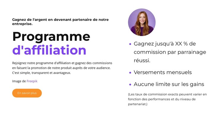 Outils et ressources pour les affiliés Modèle CSS