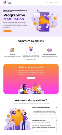 Monétisez votre audience Modèles HTML