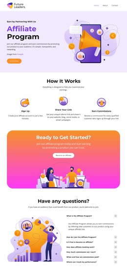 Monetize Your Audience - HTML5 Template