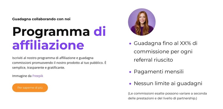 Strumenti e risorse di affiliazione Tema WordPress