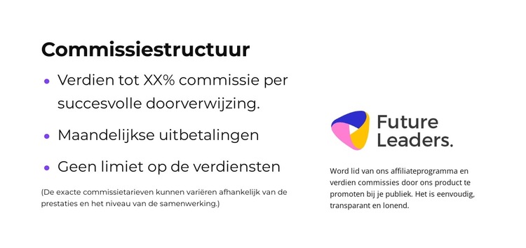 Groei met ons mee Website sjabloon