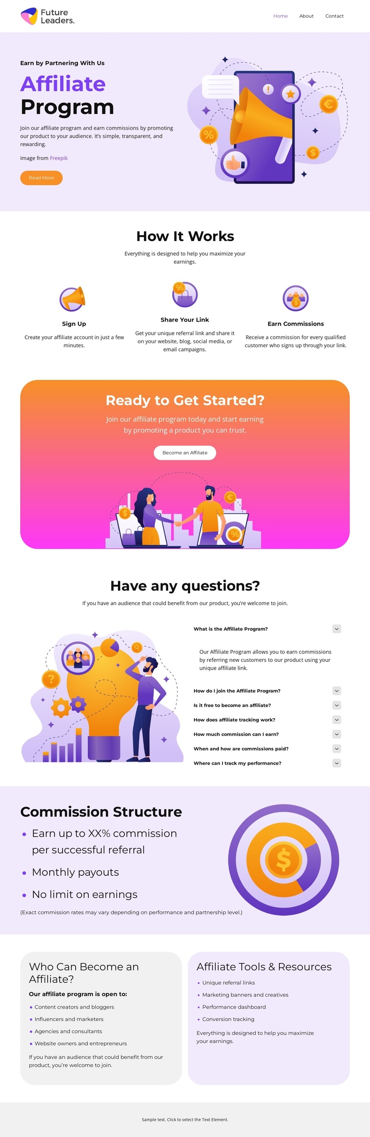 Monetize Your Audience One Page Template