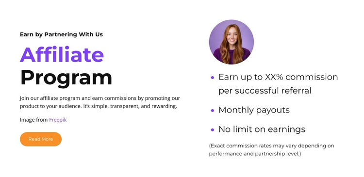 Affiliate Tools & Resources One Page Template