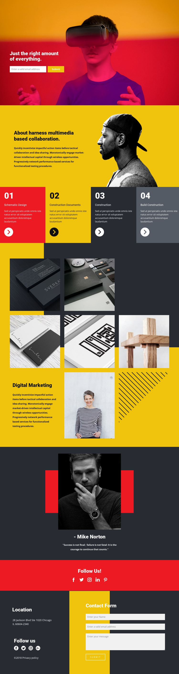 Multimedia technology One Page Template