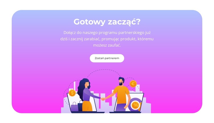 Zarabiaj dzięki poleceniom Szablon witryny sieci Web