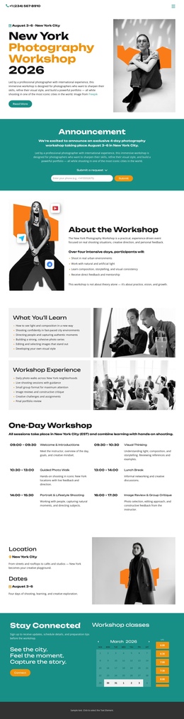 Announcement One Page Templates | Nicepage
