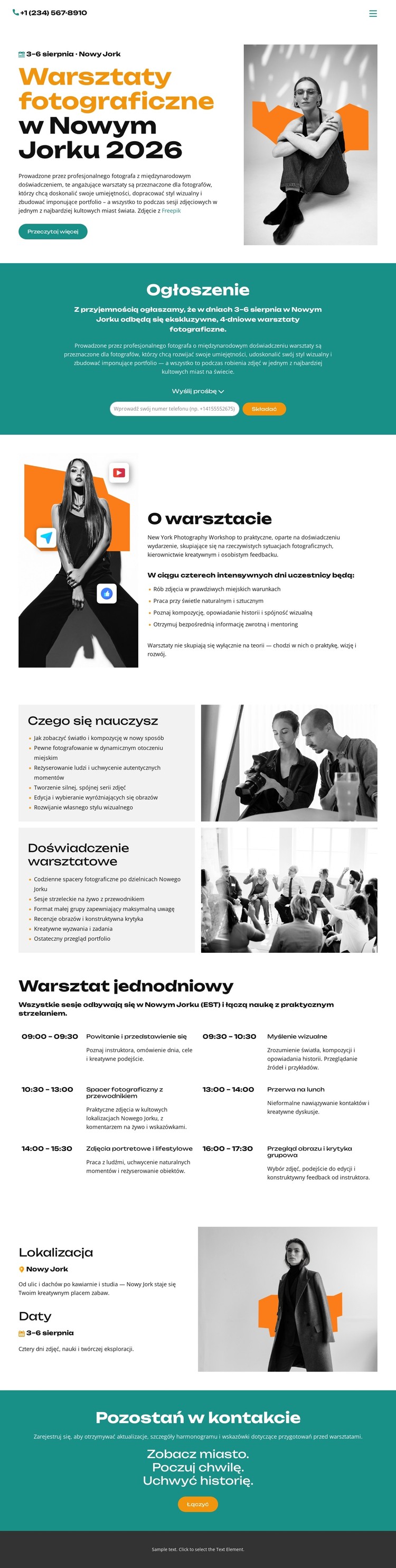 One-Day Workshop Szablon CSS