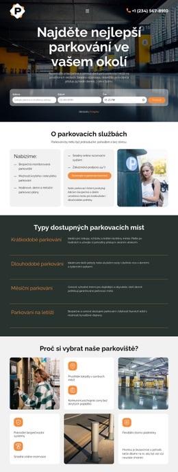Moderní parkovací služba Šablony