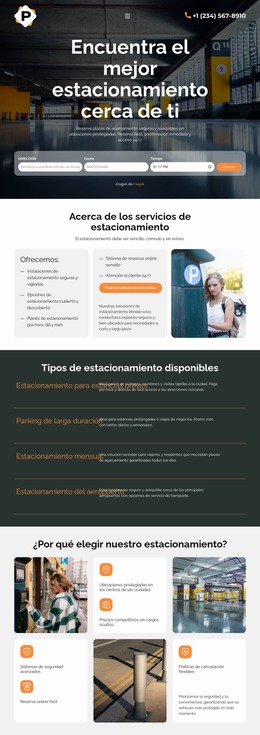 Servicio de estacionamiento moderno Plantillas Joomla