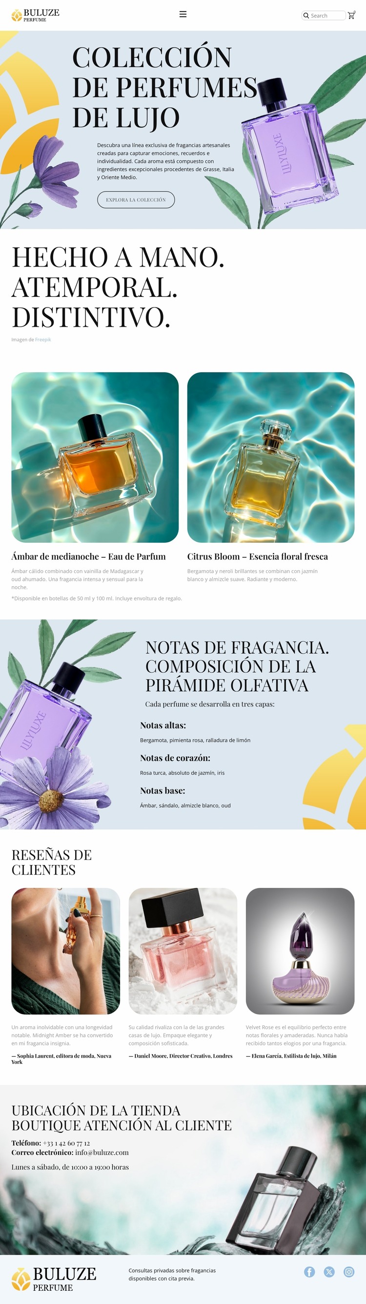 Boutique de perfumes modernos Plantilla Joomla