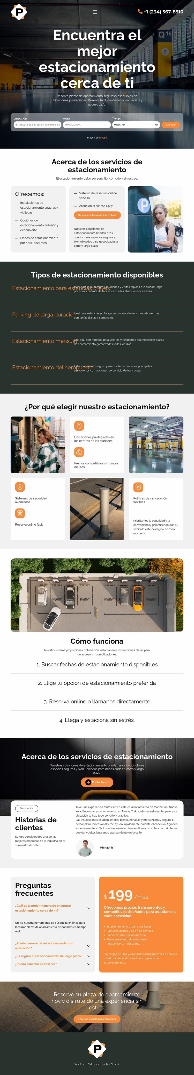 Servicio de estacionamiento moderno Plantilla