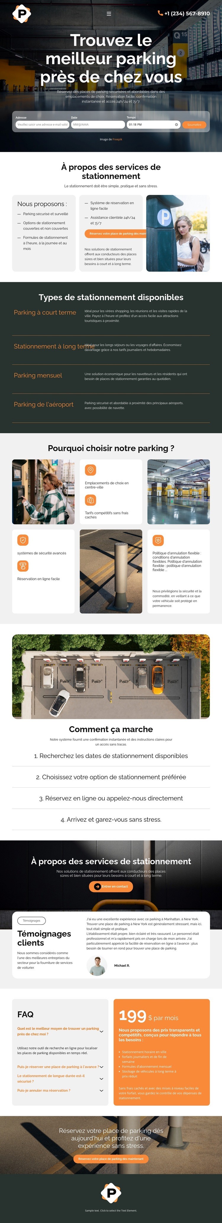 Service de stationnement moderne Modèle