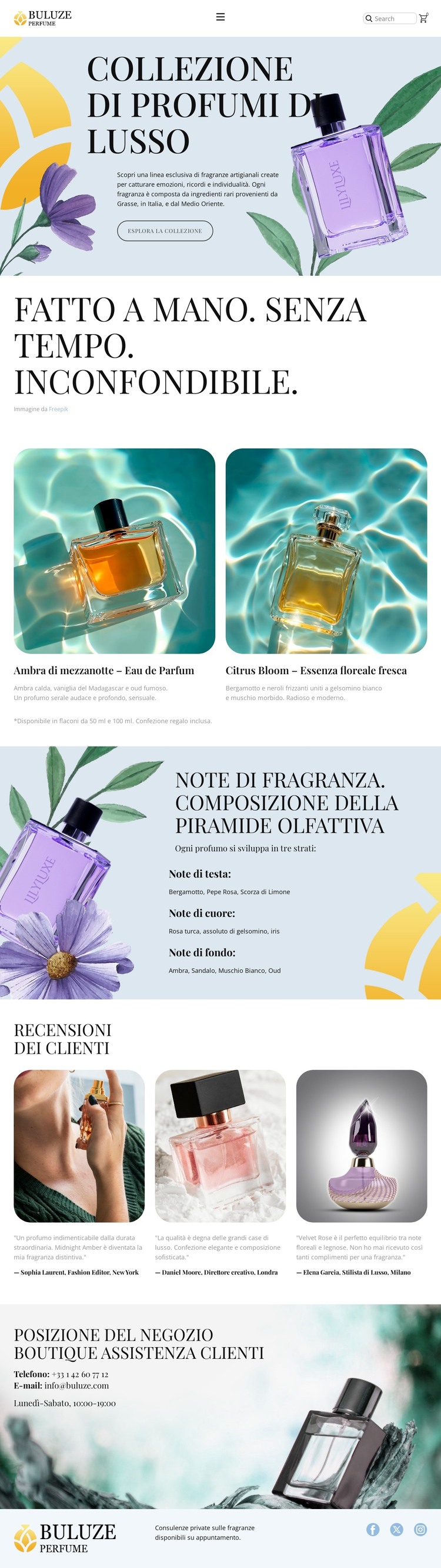 Boutique di profumi moderni Modello HTML