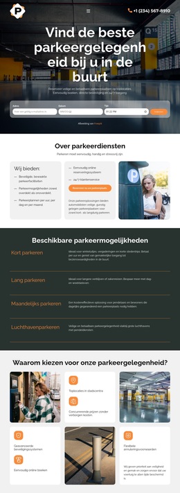 Moderne Parkeerservice - Prachtig WordPress-Thema