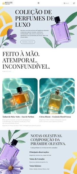 Boutique De Perfumes Modernos - Modelo De Página Da Web HTML