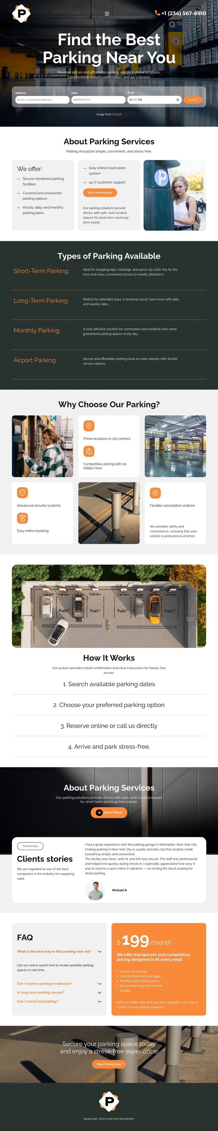 Modern Parking Service Template