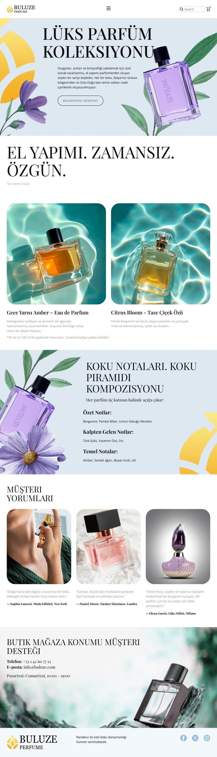 Modern Parfüm Butiği CSS Şablonu