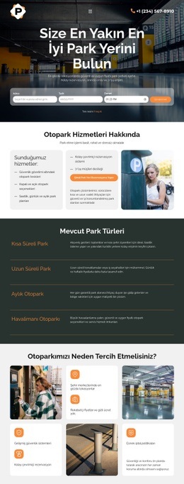 Modern Otopark Hizmeti Çok Amaçlı Site Tasarımı