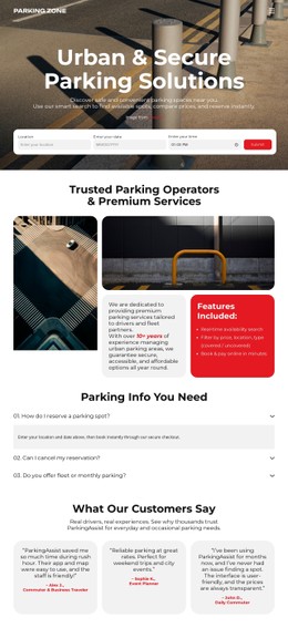 Urban Parking Solutions CSS Templates