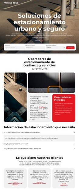 Soluciones De Estacionamiento Urbano - Página De Destino Móvil