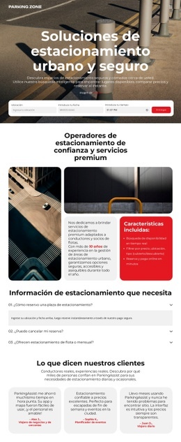 Soluciones De Estacionamiento Urbano - Plantillas De Diseño De Sitios Web