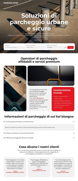 Soluzioni per il parcheggio urbano Modelli HTML