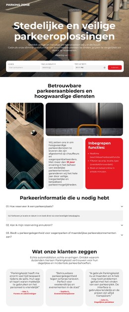 Stedelijke parkeeroplossingen CSS-sjablonen