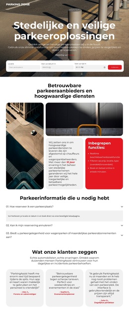 Stedelijke Parkeeroplossingen - Responsief WordPress-Thema