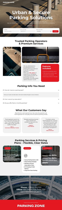 Operators One Page Templates | Nicepage
