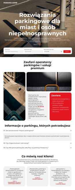 Rozwiązania Parkingowe Dla Miast - Responsywny Motyw WordPress