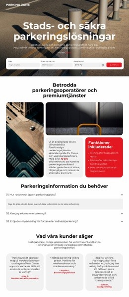 Lösningar För Parkering I Stadskärnan - Mallar Webbplatsdesign