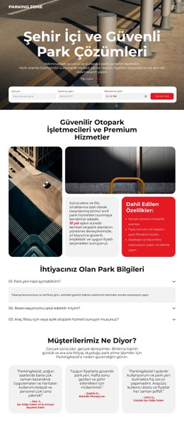 Kentsel Otopark Çözümleri - En Iyi CSS Şablonu
